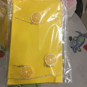 Necklace and earrings